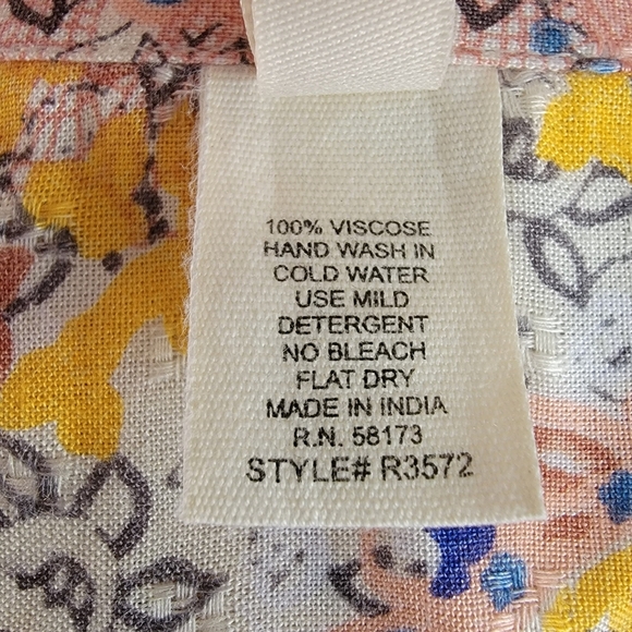 Anthropologie Raga Calafia Boho LS Button-up Blouse - Picture 6 of 6